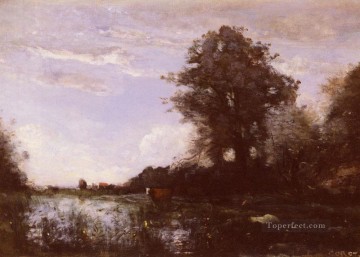 Marais De Cuicy Pres Douai plein air Romanticismo Jean Baptiste Camille Corot Pinturas al óleo